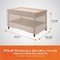 Modern Leisure Basics Patio Ottoman/Coffee Table Cover, 37 in. L x 22 in. W x 17 in. H, Beige 3120 - alternate 3